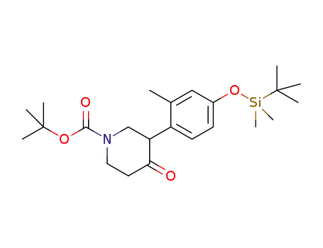 rac-tert-butyl 3-(4-{[tert-butyl(dimethyl)silyl]oxy}-2-methylphenyl)-4-oxo-1-piperidinecarboxylate