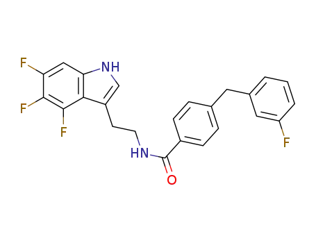 4-(3-fluorobenzyl)-N-(2-(4,5,6-trifluoro-1H-indol-3-yl)ethyl)benzamide