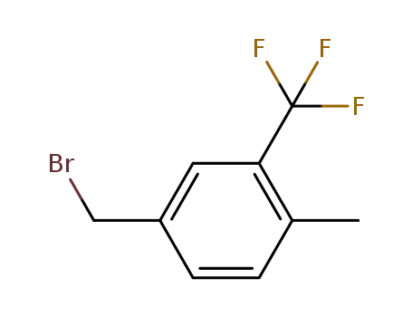 Molecular Structure of 261952-19-6 (4-METHYL-3-(TRIFLUOROMETHYL)BENZYL BROMIDE)