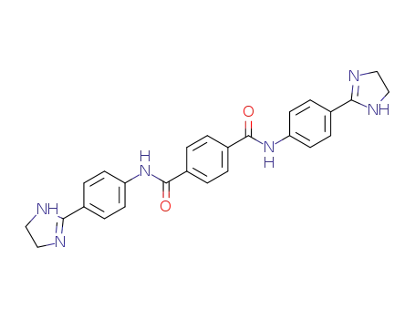 Molecular Structure of 3602-01-5 (1, 4-Benzenedicarboxamide, N,N-bis[4- (4, 5-dihydro-1H-imidazol-2-yl)phenyl]-)