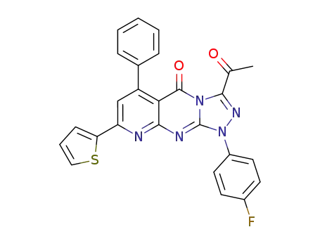3-acetyl-1-(4-fluorophenyl)-6-phenyl-8-(thiophen-2-yl)pyrido[2,3-d][1,2,4]triazolo [4,3-a]pyrimidin-5(1H)-one
