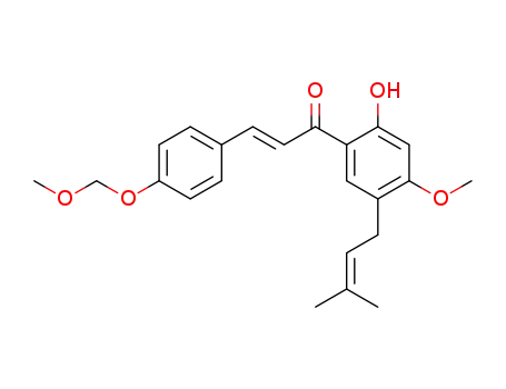 (E)-1-(2-hydroxy-4-methoxy-5-(3-methylbut-2-en-1-yl)phenyl)-3-(4-(methoxymethoxy)phenyl)prop-2-en-1-one