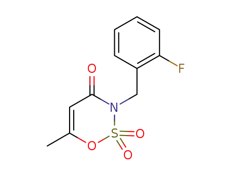 3-(2-fluorobenzyl)-6-methyl-1,2,3-oxathiazin-4(3H)-one 2,2-dioxide