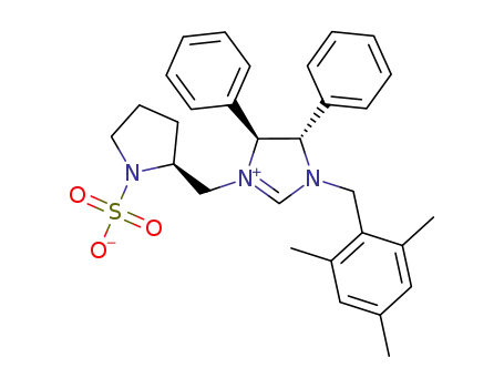 (S)-2-(((4S,5S)-4,5-diphenyl-1-(2,4,6-trimethylbenzyl)-4,5-dihydro-1H-imidazol-3-ium-3-yl)methyl)pyrrolidine-1-sulfonate