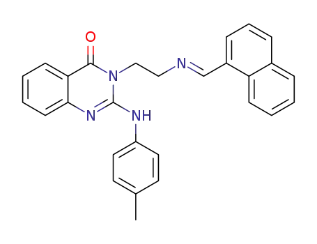 (E)-3-(2-((naphthalen-1-ylmethylene)amino)ethyl)-2-(4-methylanilino)quinazolin-4(3H)-one