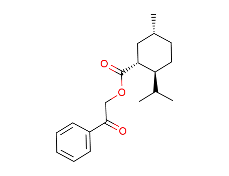 Molecular Structure of 1537179-13-7 (2-oxo-2-phenylethyl (1R,2S,5R)-2-isopropyl-5-methylcyclohexanecarboxylate)