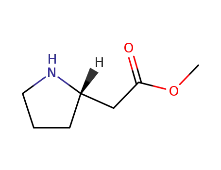 Molecular Structure of 53912-83-7 (METHYL (2S)-PYRROLIDIN-2-YLACETATE)