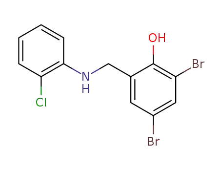 2,4-DIBROMO-6-[(2-CHLOROANILINO)METHYL]BENZENOL