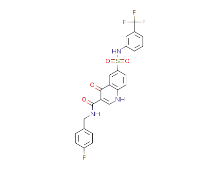 N-(4-fluorobenzyl)-4-oxo-6-(N-(3-(trifluoromethyl)phenyl)sulfamoyl)-1,4-dihydroquinoline-3-carboxamide