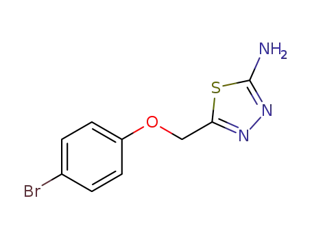 Molecular Structure of 299441-95-5 (5-(4-BROMO-PHENOXYMETHYL)-[1,3,4]THIADIAZOL-2-YLAMINE)