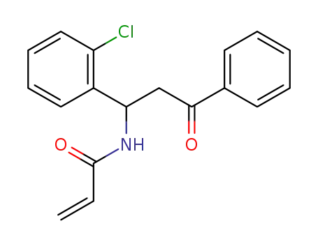 Molecular Structure of 1312587-38-4 (N-(1-(2-chlorophenyl)-3-oxo-3-phenylpropyl)acrylamide)