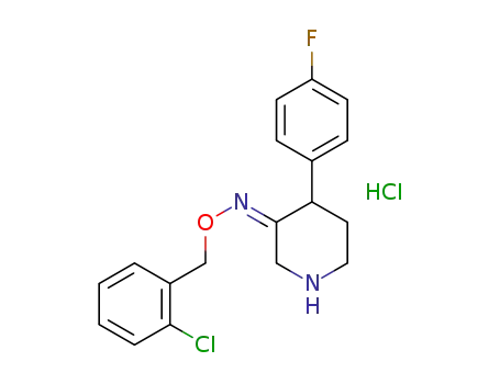 (Z)-4-(4-fluorophenyl)piperidin-3-one O-2-chlorobenzyl oxime hydrochloride