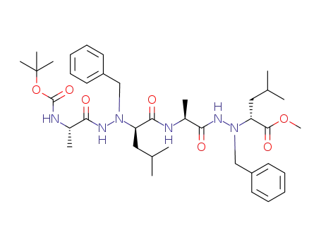 Molecular Structure of 1379682-54-8 (Boc-(L-Ala-α-h(Bn)D-Leu)2-OMe)