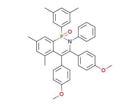 N-phenyl-1-(3,5-dimethylphenyl)-3,4-di(p-methoxyphenyl)-1,2-dihydro-5,7-dimethylbenz[c-1,2]azaphosphinine 1-oxide
