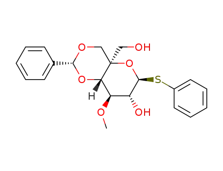 phenyl 4,6-O-benzylidene-3-O-methyl-5-C-hydroxymethyl-1-thio-β-D-glucopyranoside