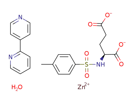 Molecular Structure of 1431535-97-5 ([zinc(2,4'-bipyridine)(H<sub>2</sub>O)((+)-N-tosyl-L-glutamate)])
