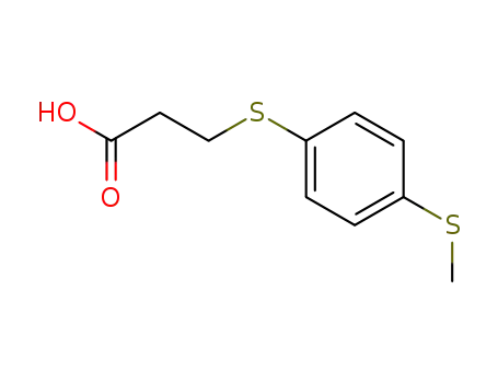 Molecular Structure of 13735-02-9 (Propanoic acid, 3-[[4-(methylthio)phenyl]thio]-)