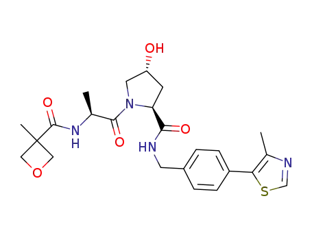 (2S,4R)-4-hydroxy-1-((S)-2-(3-methyloxetane-3-carboxamido)propanoyl)-N-(4-(4-methylthiazol-5-yl)benzyl)pyrrolidine-2-carboxamide