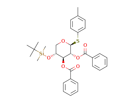 p-tolyl 2,3-di-O-benzoyl-4-O-tert-butyldimethylsilyl-1-thio-β-D-xylopyranoside
