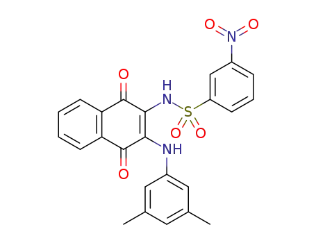 N-(3-((3,5-dimethylphenyl)amino)-1,4-dioxo-1,4-dihydronaphthalen-2-yl)-3-nitrobenzenesulfonamide