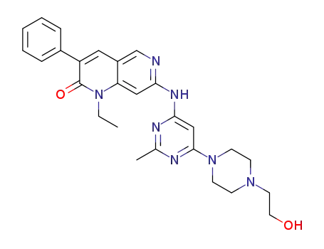 1-ethyl-7-{6-[4-(2-hydroxyethyl)-piperazin-1-yl]-2-methylpyrimidin-4-ylamino}-3-phenyl-1H-[1,6]naphthyridin-2-one