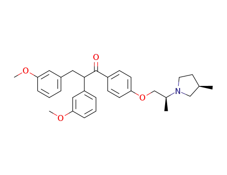 2,3-bis(3-methoxyphenyl)-1-(4-((S)-2-((R)-3-methylpyrrolidin-1-yl)propoxy)phenyl)propan-1-one
