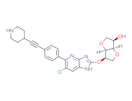 (3R,3aR,6R,6aR)-6-((6-chloro-5-(4-(piperidin-4-ylethynyl)phenyl)-1H-imidazo[4,5-b]pyridin-2-yl)oxy)hexahydrofuro[3,2-b]furan-3-ol