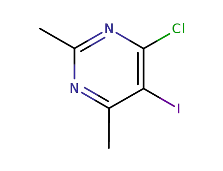 Molecular Structure of 83410-16-6 (4-CHLORO-5-IODO-2,6-DIMETHYLPYRIMIDINE)