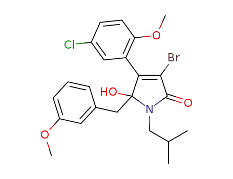 3-bromo-4-(5-chloro-2-methoxyphenyl)-5-hydroxy-1-isobutyl-5-(3-methoxybenzyl)pyrrol-2-(5H)-one