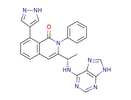 (S)-3-(1-((9H-purin-6-yl)amino)ethyl)-2-phenyl-8-(1H-pyrazol-4-yl)isoquinolin-1(2H)-one