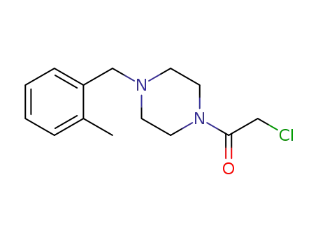 Molecular Structure of 923121-77-1 (2-chloro-1-(4-(2-methylbenzyl)piperazin-1-yl)ethanone)