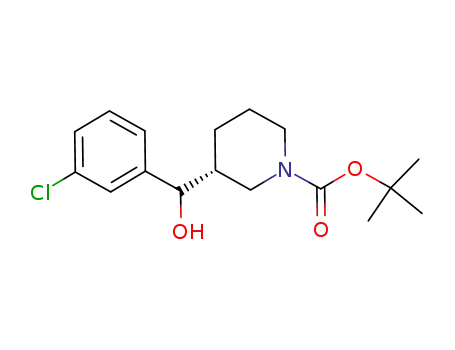 (3R)-tert-butyl 3-((3-chlorophenyl)(hydroxy)methyl)piperidine-1-carboxylate