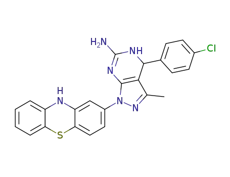 4-(4-chlorophenyl)-3-methyl-1-(10H-phenothiazin-2-yl)-4,5-dihydro-1H-pyrazolo[3,4-d]pyrimidin-6-amine