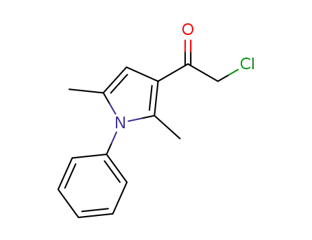Molecular Structure of 304685-85-6 (2-CHLORO-1-(2,5-DIMETHYL-1-PHENYL-1H-PYRROL-3-YL)-1-ETHANONE)