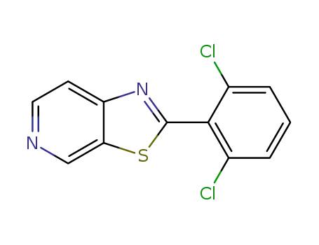 Molecular Structure of 1203681-45-1 (2-(2,6-Dichlorophenyl)thiazolo[5,4-c]pyridine)