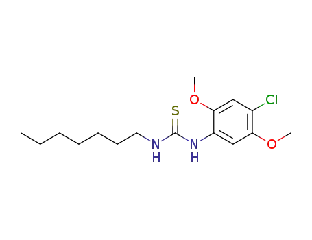 Molecular Structure of 1159073-79-6 (1-(4-chloro-2,5-dimethoxyphenyl)-3-heptylthiourea)