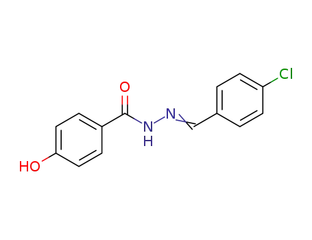 Molecular Structure of 51771-19-8 (Benzoic acid,4-hydroxy-, 2-[(4-chlorophenyl)methylene]hydrazide)