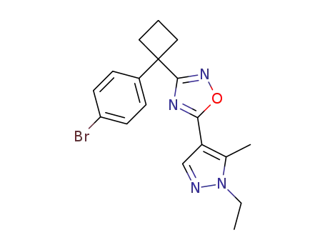 3-[1-(4-bromo-phenyl)-cyclobutyl]-5-(1-ethyl-5-methyl-1H-pyrazol-4-yl)-1,2,4-oxadiazole