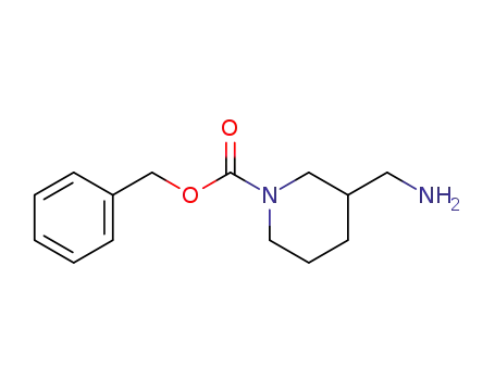 Molecular Structure of 1217977-05-3 ((S)-1-Cbz-3-(aMinoMethyl)piperidine)