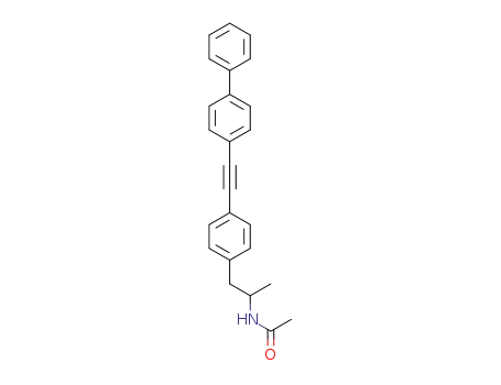 Molecular Structure of 1363436-46-7 (N-[2-(4-Biphenyl-4-ylethynyl-phenyl)-1-methyl-ethyl]acetamide)