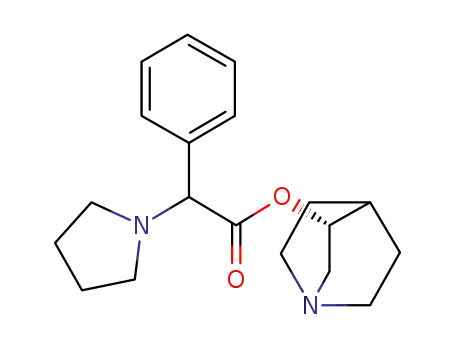 Molecular Structure of 1446308-01-5 ((R)-quinuclidin-3-yl 2-phenyl-2-(pyrrolidin-1-yl)acetate)