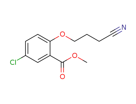 Molecular Structure of 1251927-29-3 (methyl 5-chloro-2-(3-cyanopropoxy)benzoate)