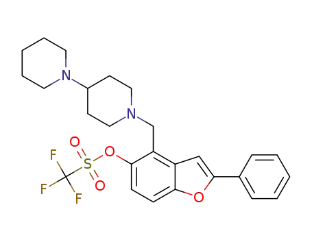 4-([1,4'-bipiperidin]-1'-ylmethyl)-2-phenylbenzofuran-5-yl trifluoromethanesulfonate