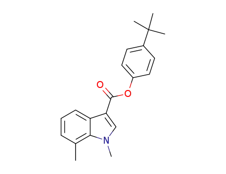 Molecular Structure of 1392408-54-6 (4-(tert-butyl)phenyl 1,7-dimethylindole-3-carboxylate)