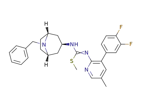 methyl N'-((rac)-3-exo-8-benzyl-8-azabicyclo[3.2.1]octan-3-yl)-N-(3-(3,4-difluorophenyl)-5-methylpyridin-2-yl)carbamimidothioate