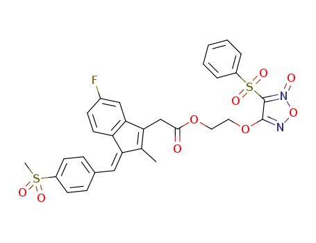(Z)-4-(2-(2-(5-fluoro-2-methyl-1-(4-(methylsulfonyl)benzylidene)-1H-inden-3-yl)acetoxy)ethoxy)-3-(phenylsulfonyl)-1,2,5-oxadiazole 2-oxide