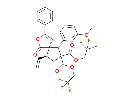 bis(2,2,2-trifluoroethyl) (5S,6R,9S)-6-(3-methoxyphenyl)-4-oxo-2-phenyl-9-vinyl-3-oxa-1-azaspiro[4.4]non-1-ene-7,7-dicarboxylate