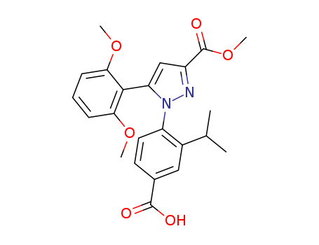 1-(4-carboxy-2-isopropyl-phenyl)-5-(2,6-dimethoxy-phenyl)-1H-pyrazole-3-carboxylic acid methyl ester