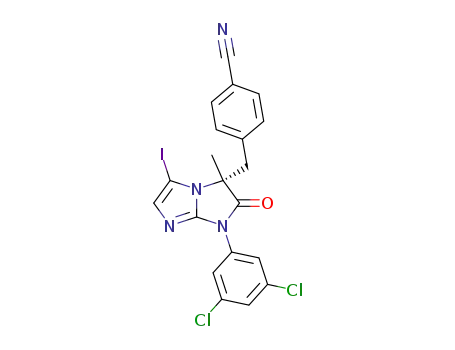 (R)-3-(4-cyanobenzyl)-1-(3,5-dichlorophenyl)-5-iodo-3-methyl-imidazo[1,2-a]-imidazol-2-one