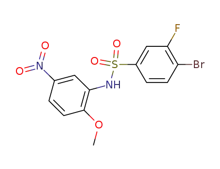 4-bromo-3-fluoro-N-[2-(methyloxy)-5-nitrophenyl]benzenesulfonamide